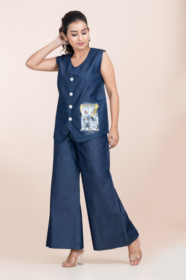 YOUNG & WILD- DENIM WAISTCOAT